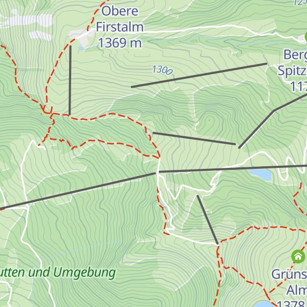 Map of Bergwacht Diensthütte Sutten Berg