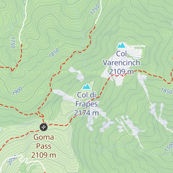 Map of Col di Frapes