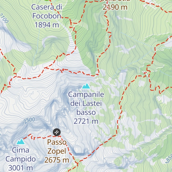 Map of Campanile dei Lastei basso