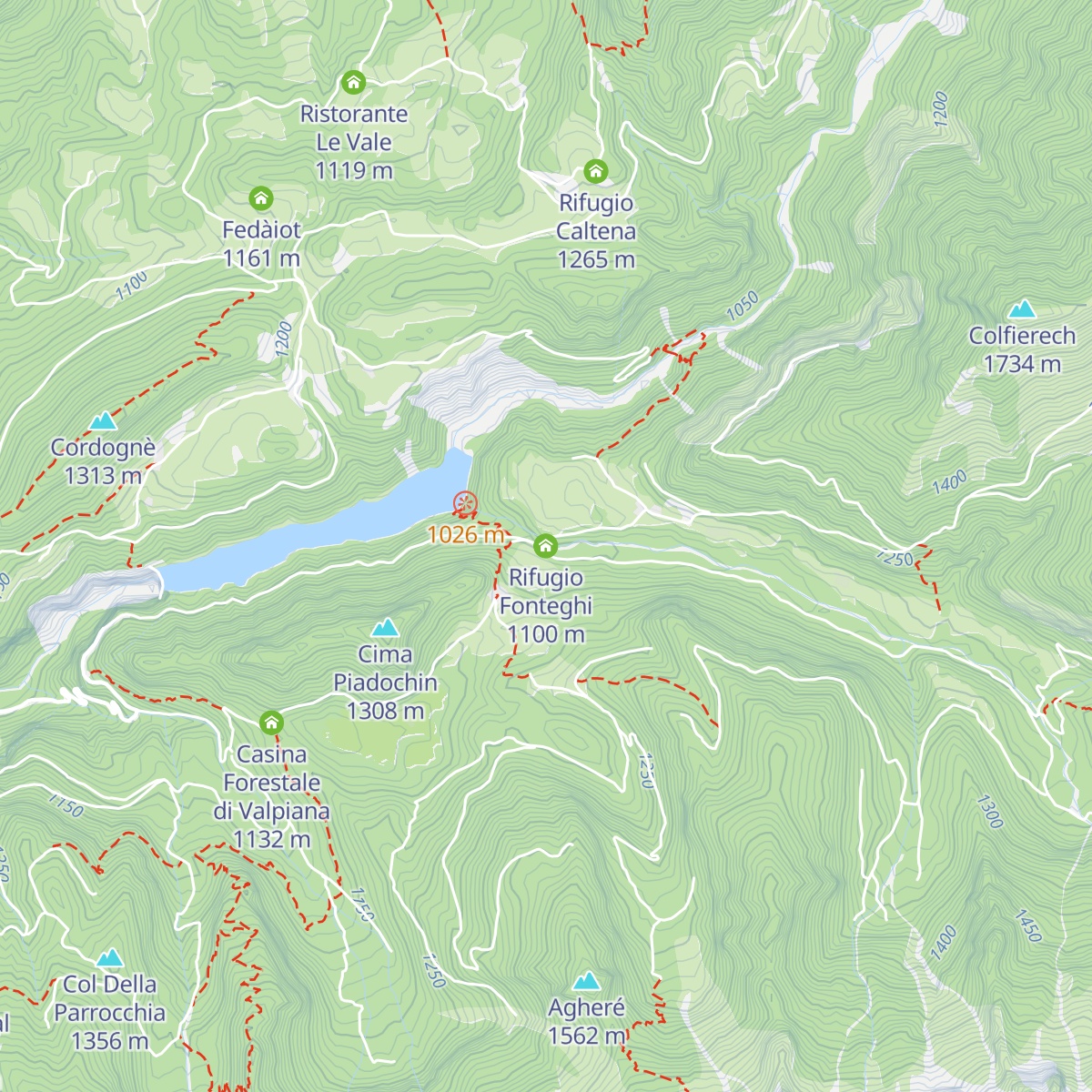 Rifugio Fonteghi map