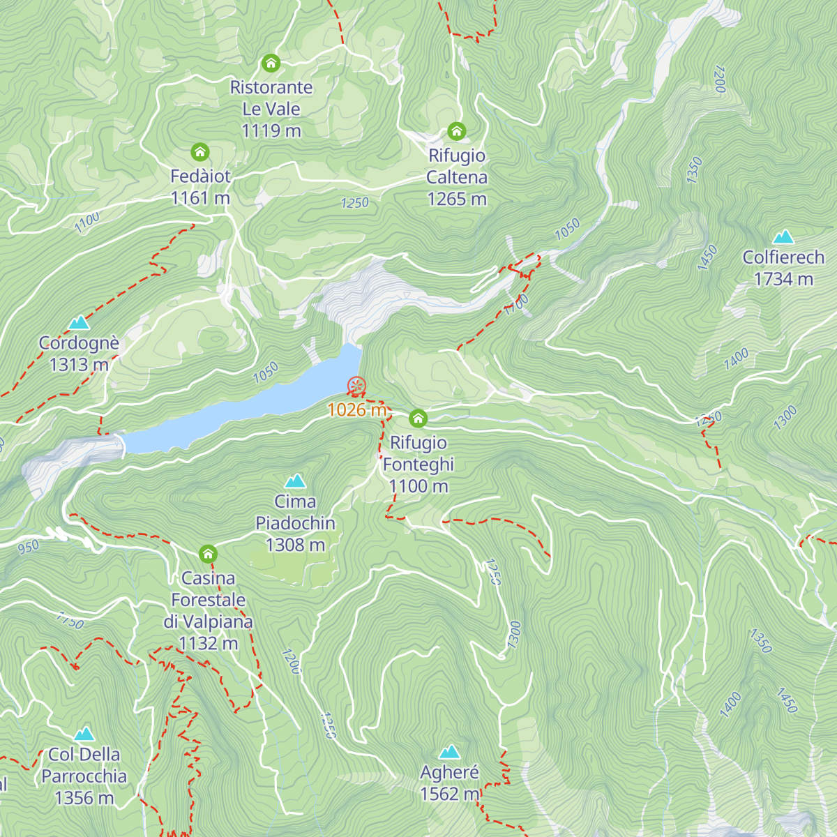 Rifugio Fonteghi map