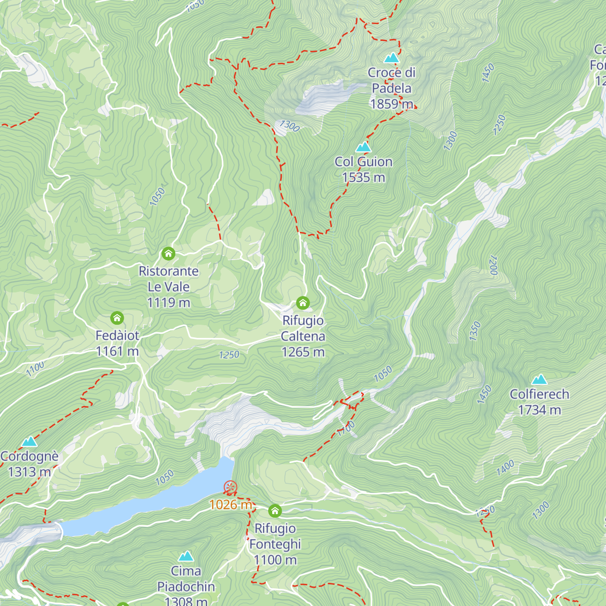 Rifugio Caltena map