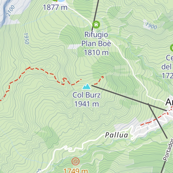 Map of Col Burz