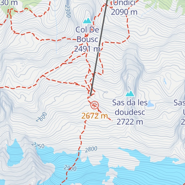 Map of Rifugio Pian dei Fiacconi