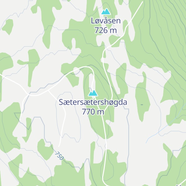 Map of Sætersætershøgda