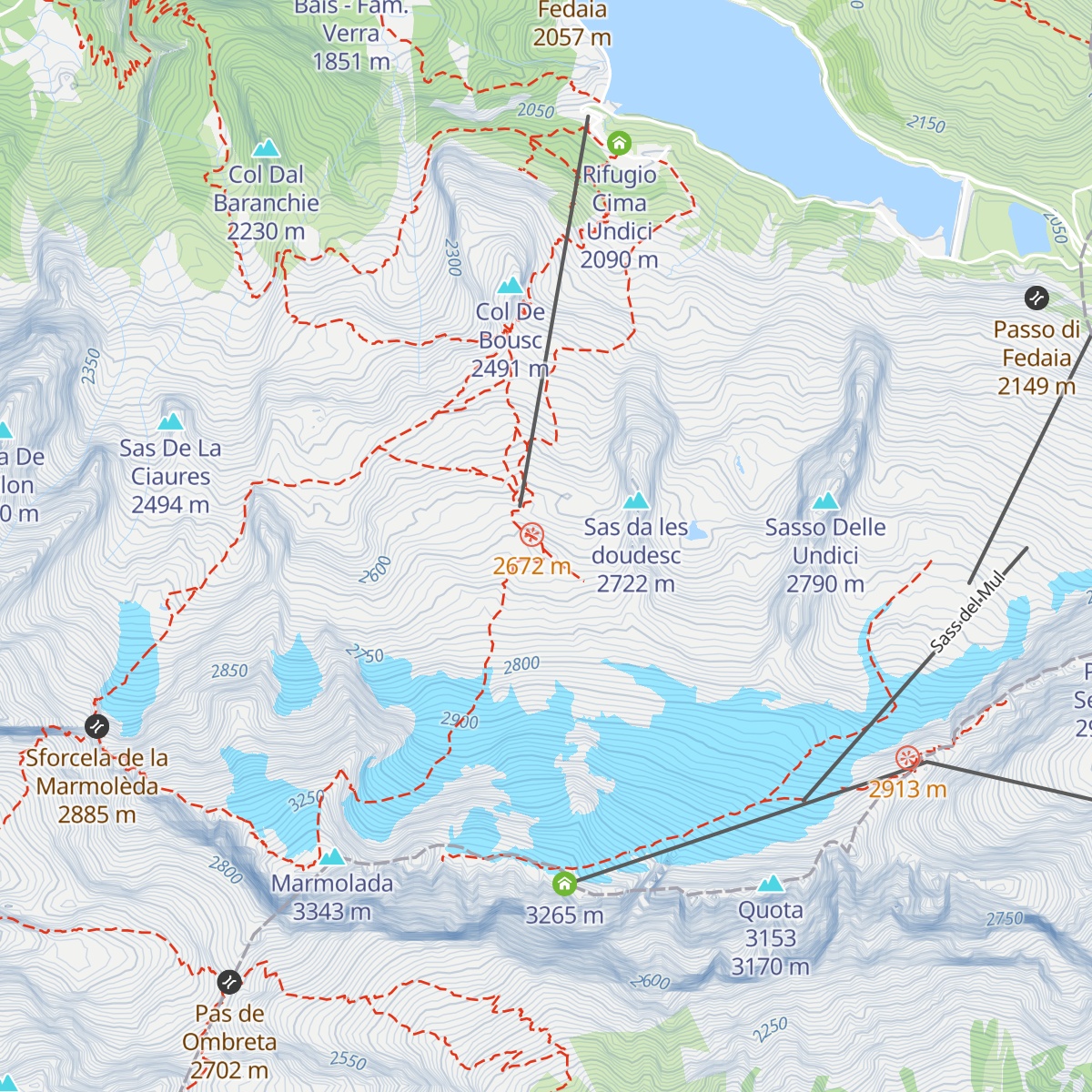 Rifugio Capanna al Ghiacciaio map