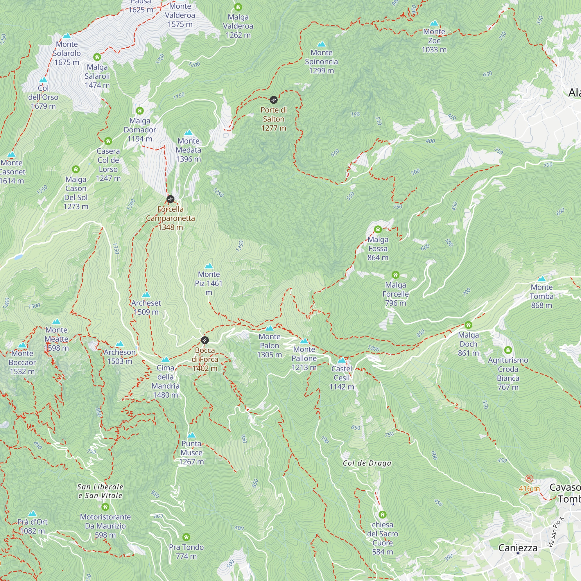 Malga Barbeghera map