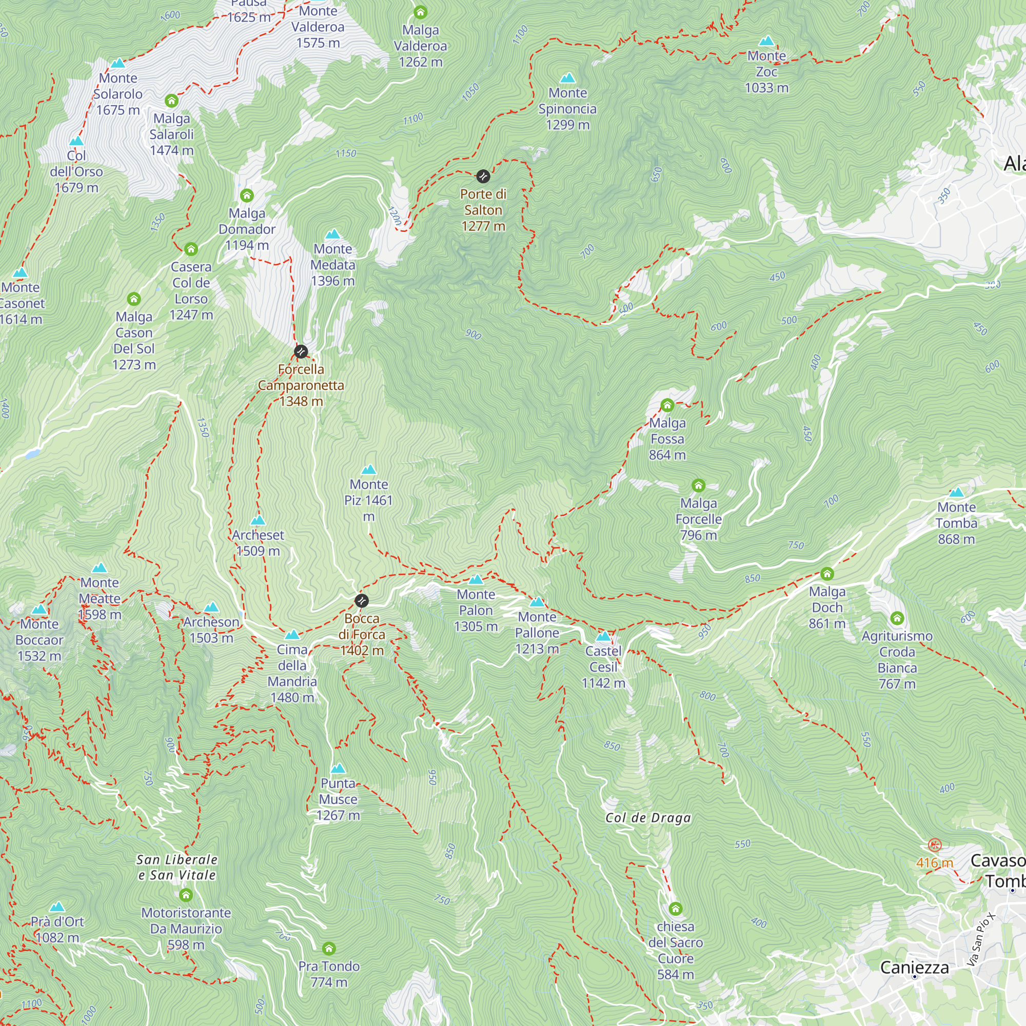 Malga Barbeghera map