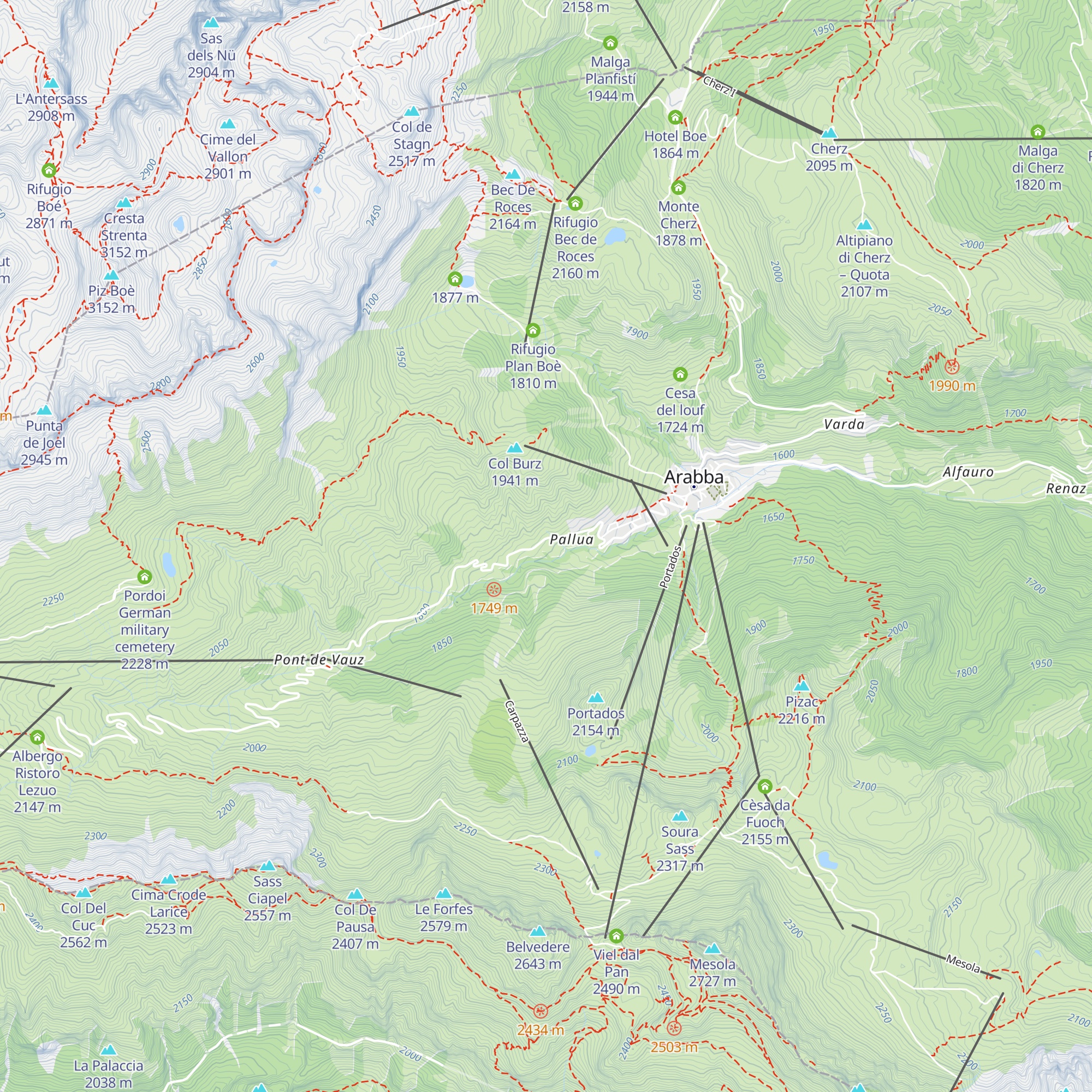Appartamenti Samont map
