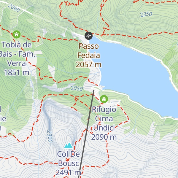 Map of Rifugio Dolomia