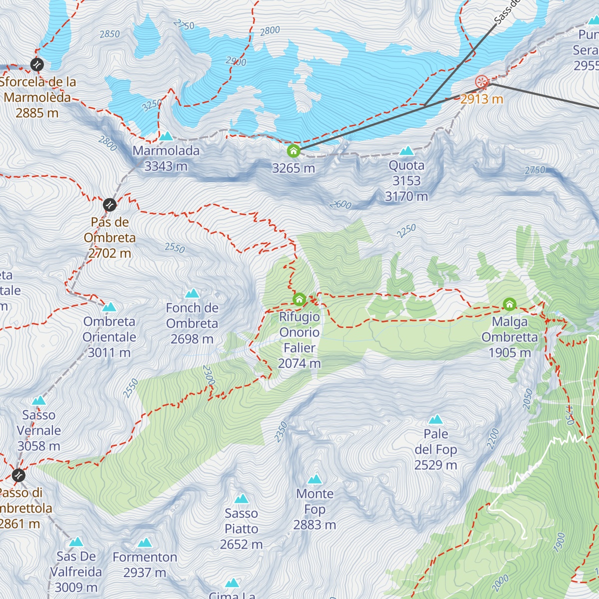 Rifugio Onorio Falier map