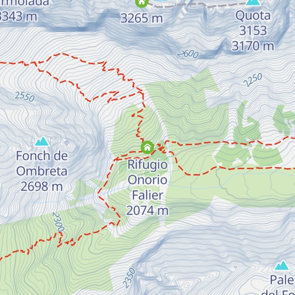 Map of Rifugio Onorio Falier