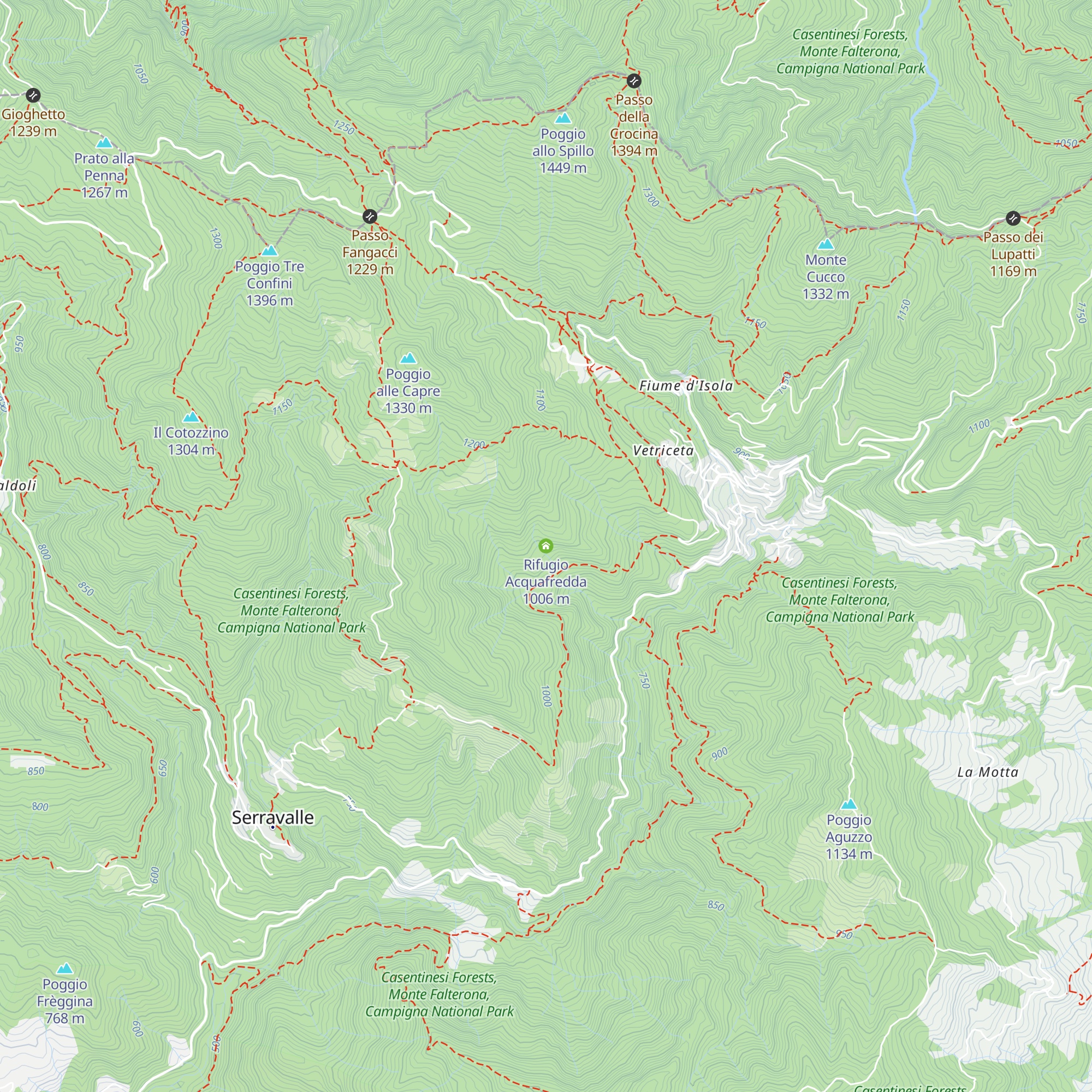 Rifugio Acquafredda map
