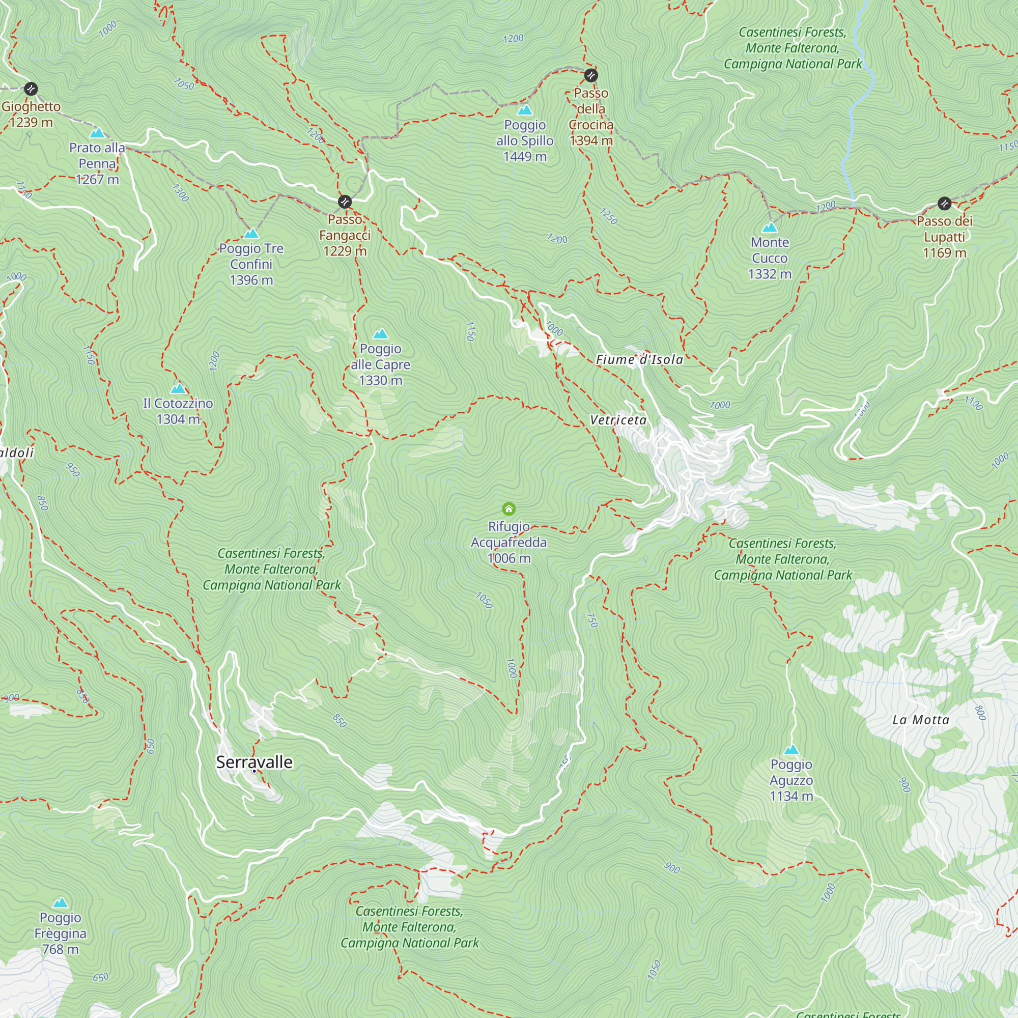 Rifugio Acquafredda map