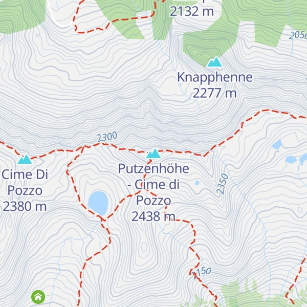 Map of Putzenhöhe - Cime di Pozzo