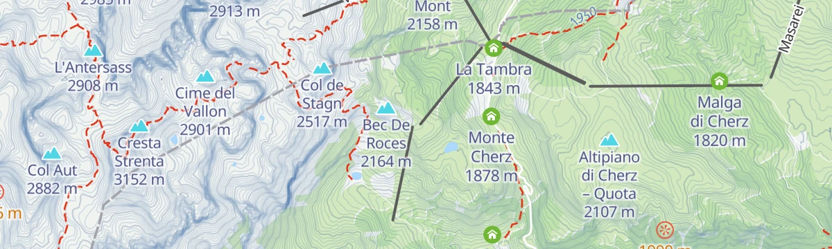Map of the start of In search of the lost bear - Family walk