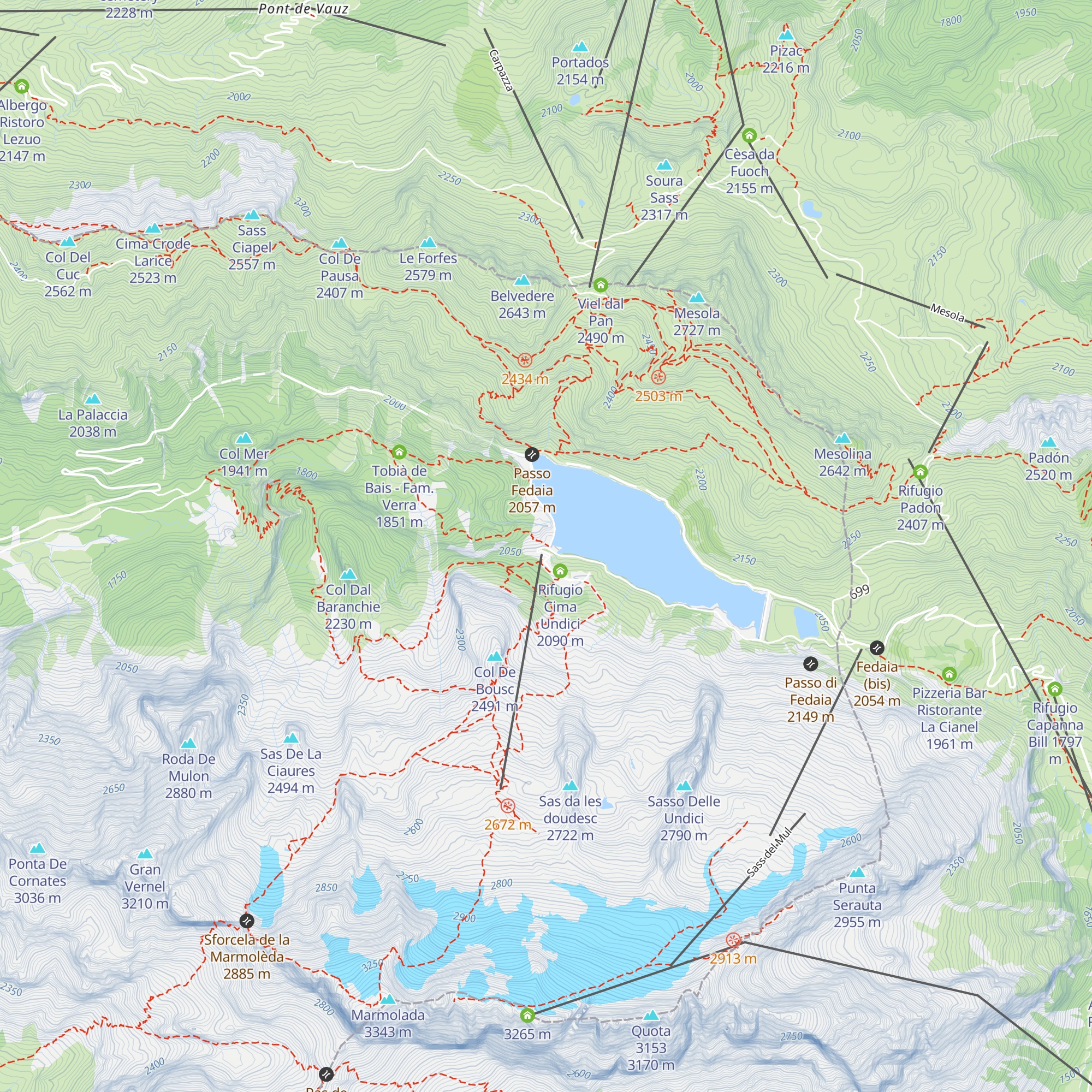 Bar Diga Souvenirs map
