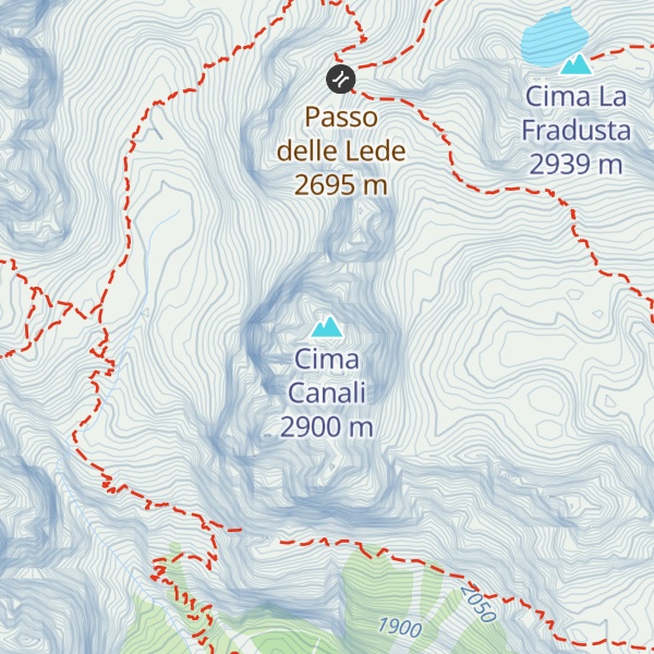 Map of Cima Canali