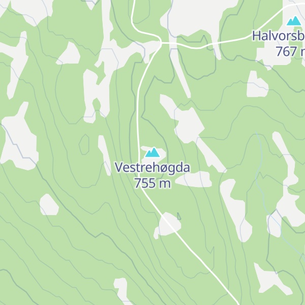 Map of Vestrehøgda