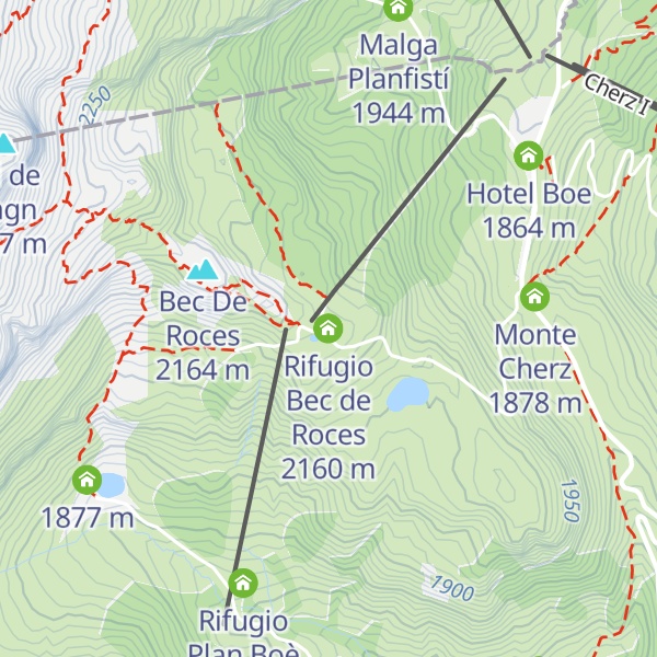 Map of Rifugio Bec de Roces