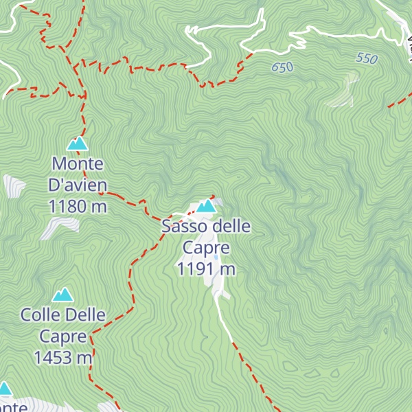Map of Sasso delle Capre