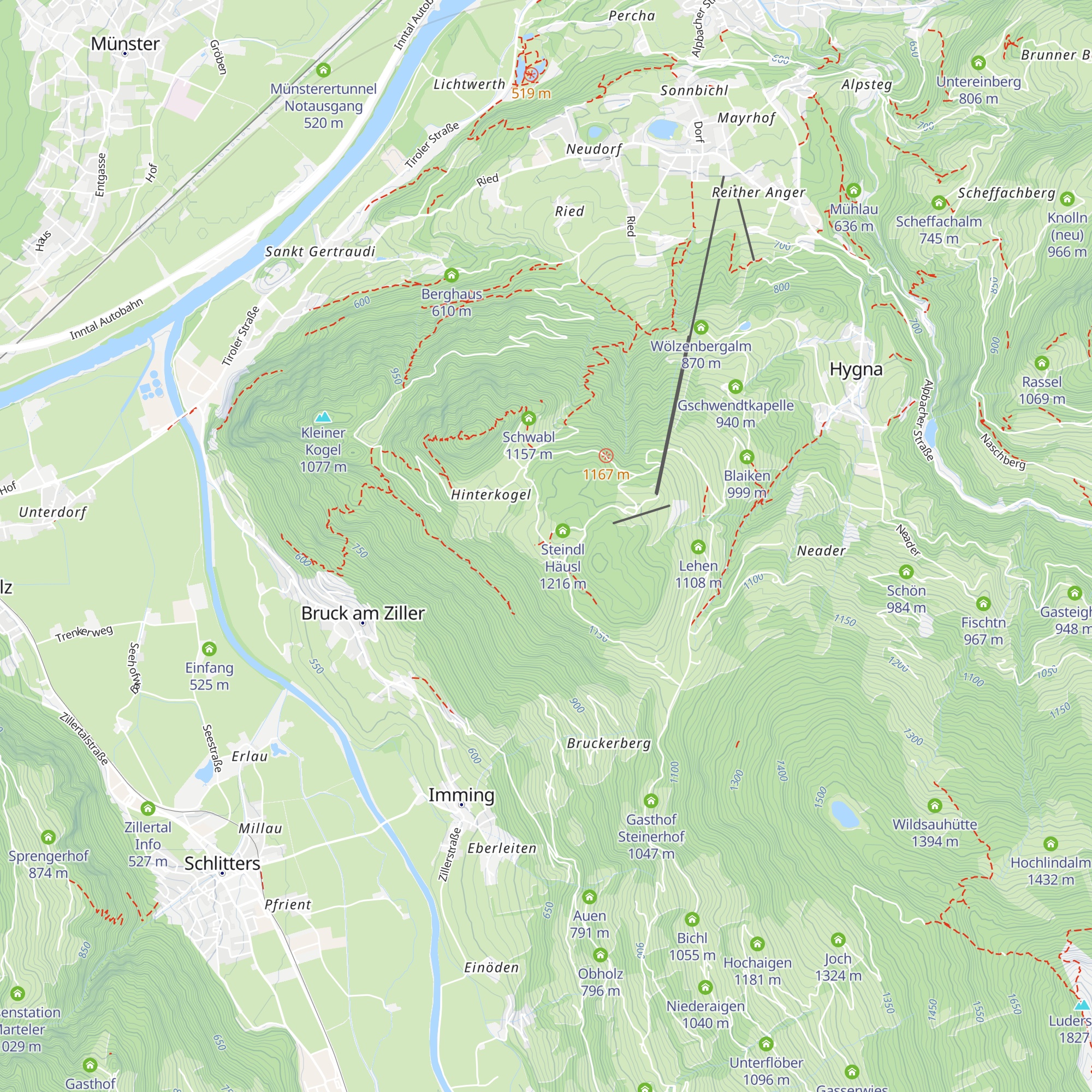 Fischtn am Kogl map