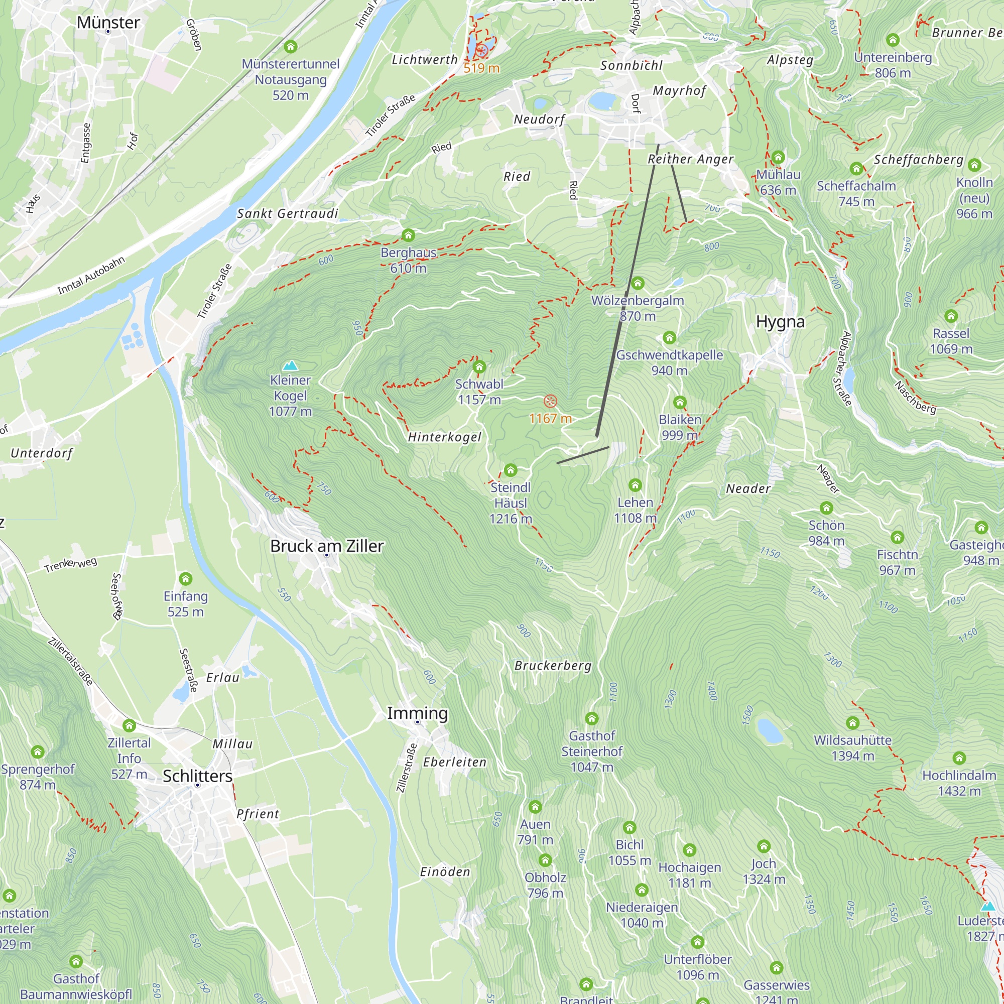 Fischtn am Kogl map
