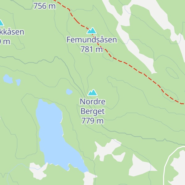 Map of Nordre Berget
