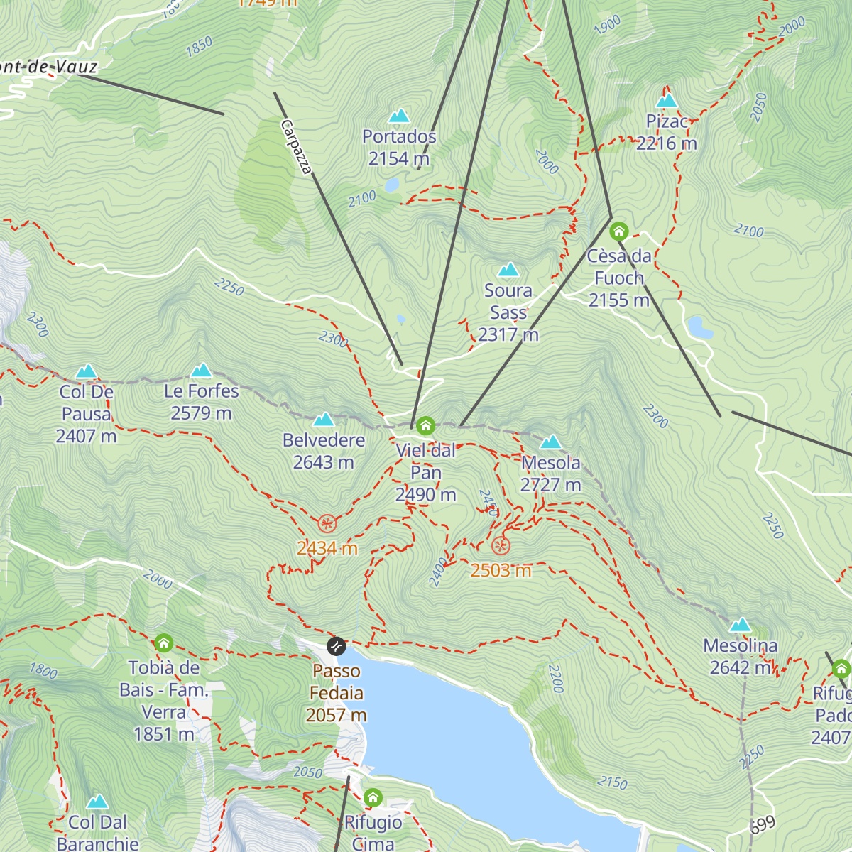 Viel dal Pan map