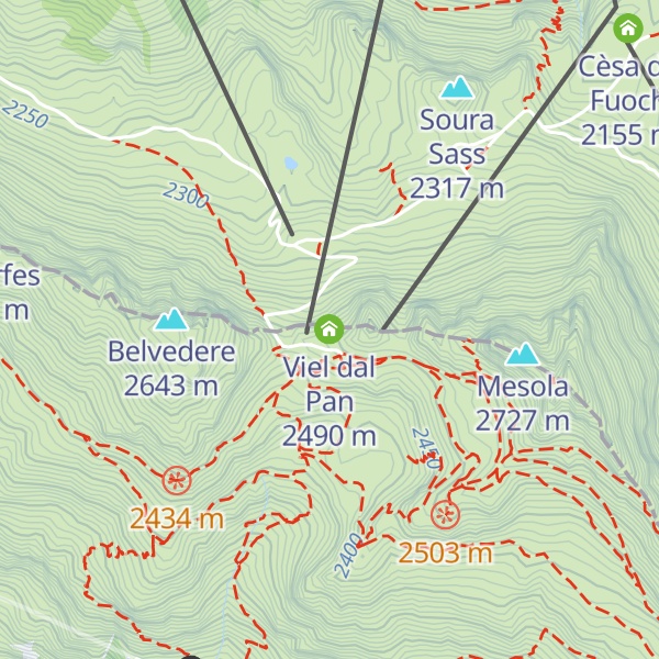 Map of Viel dal Pan