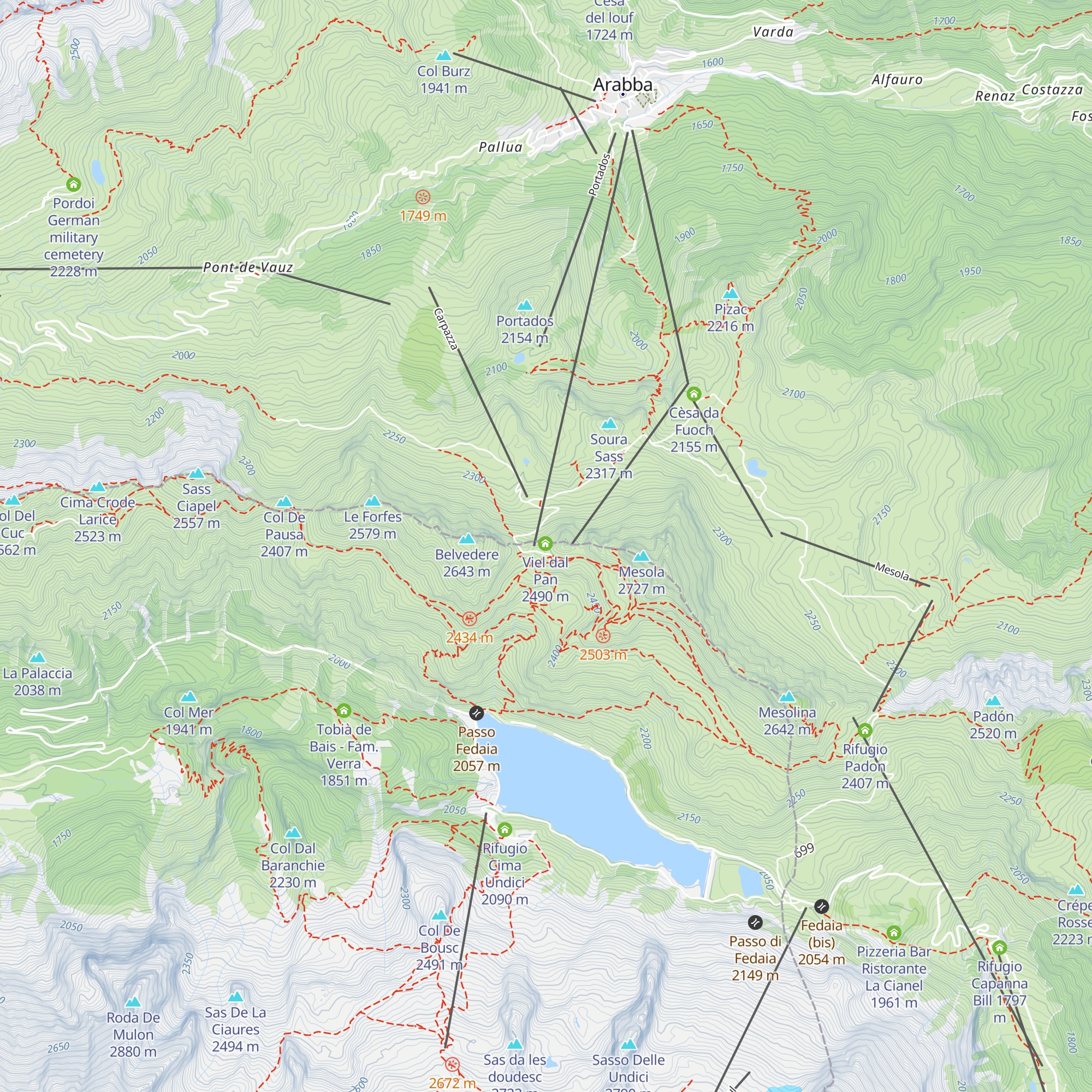 Rifugio Luigi Gorza map