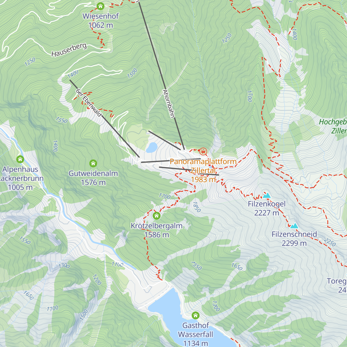 Filzenalm map