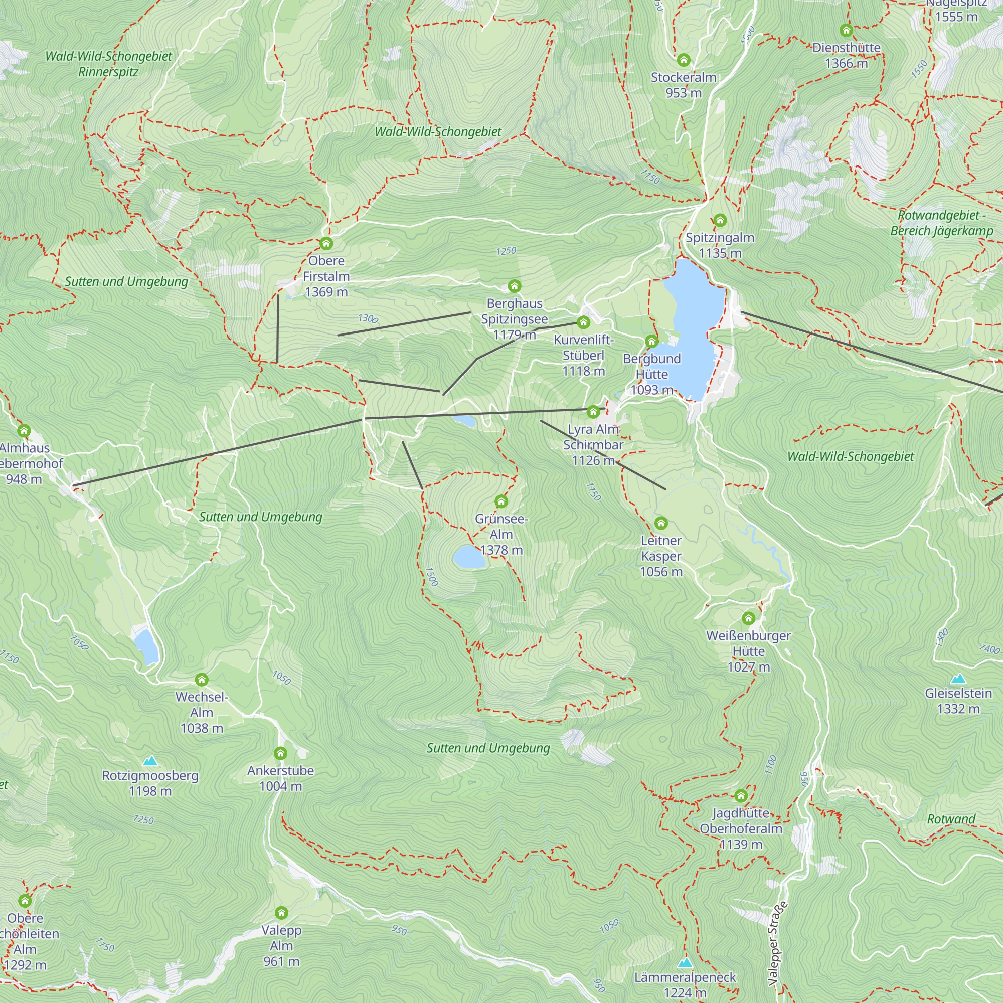 Grünsee-Alm map