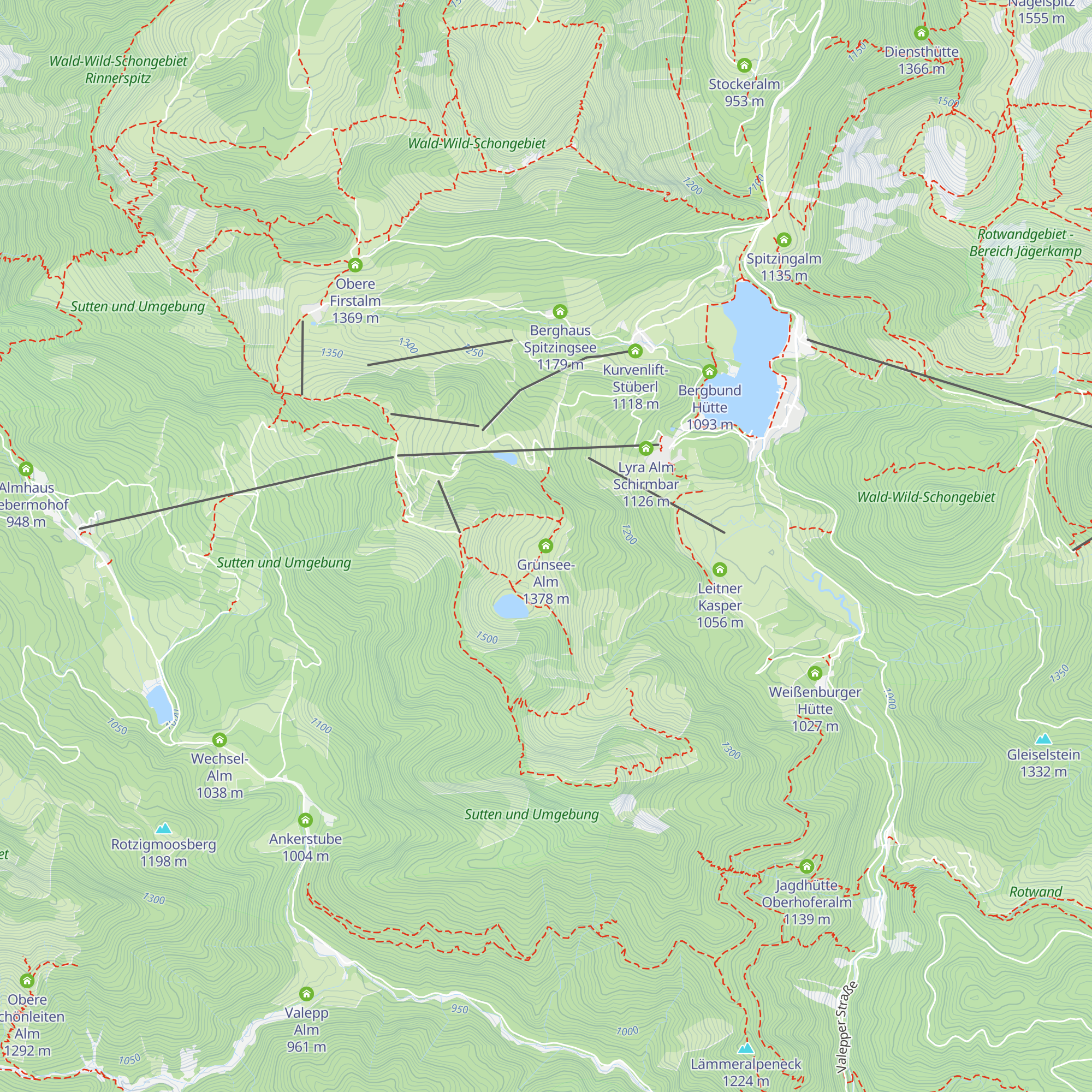 Grünsee-Alm map