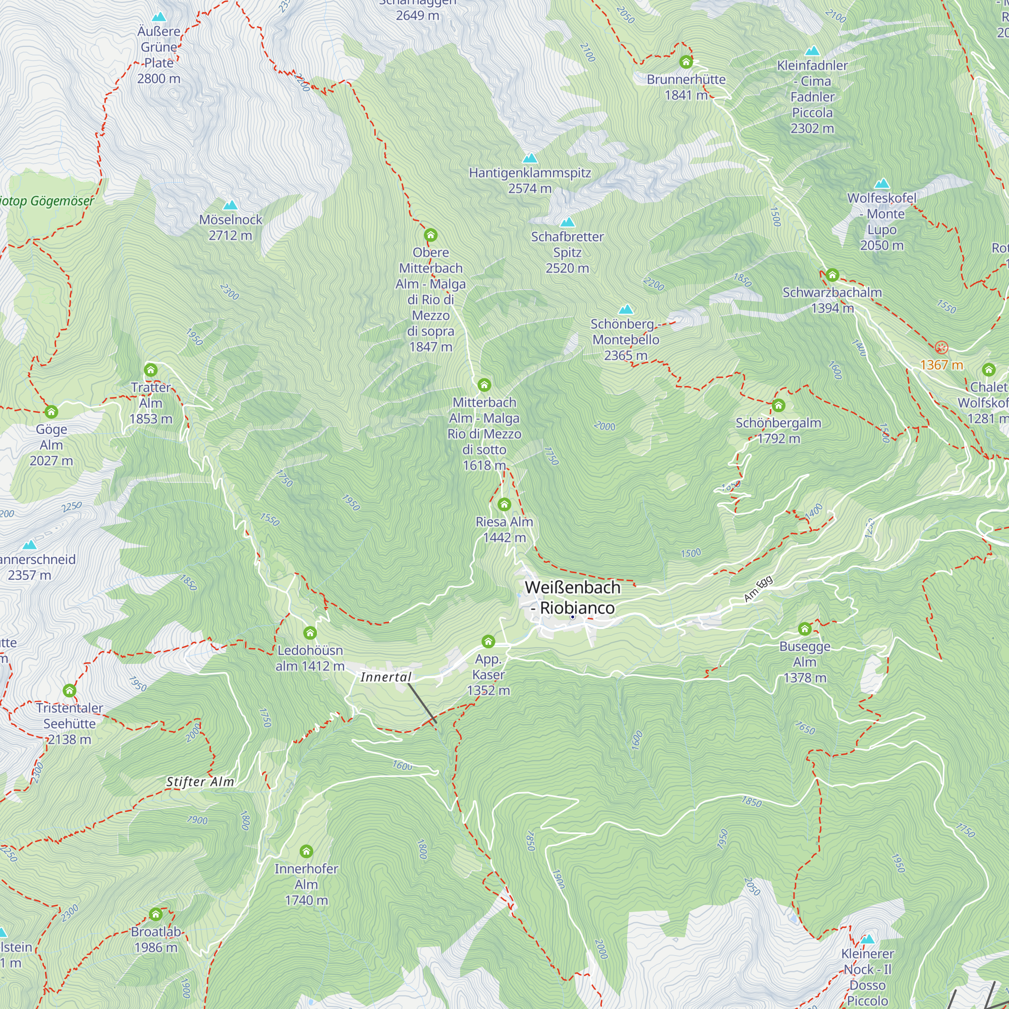 Riesa Alm map