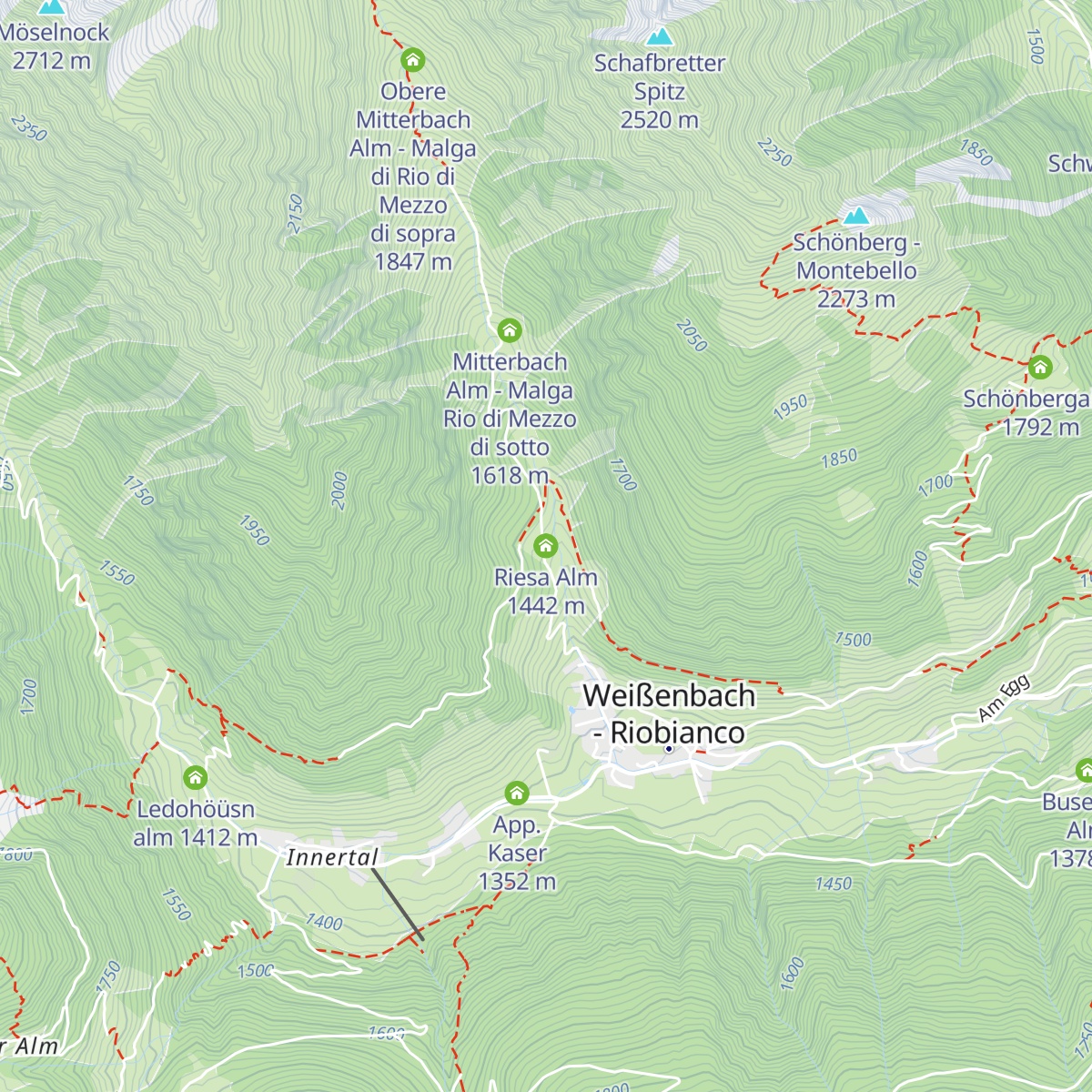 Riesa Alm map