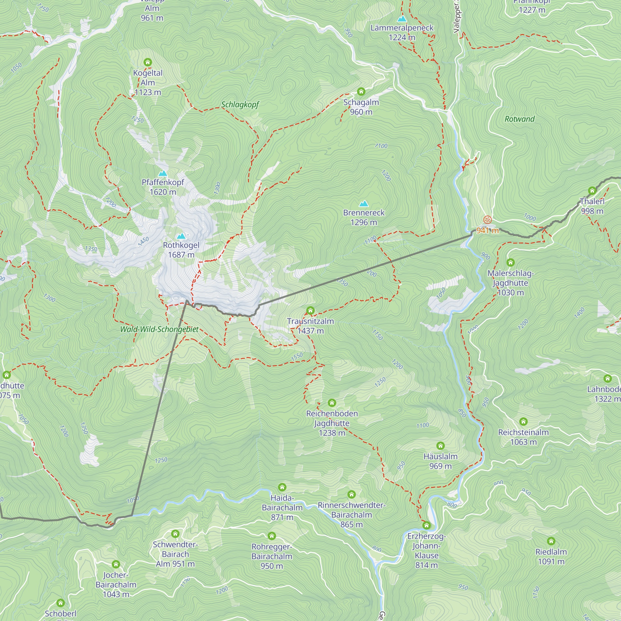 Trausnitzalm map