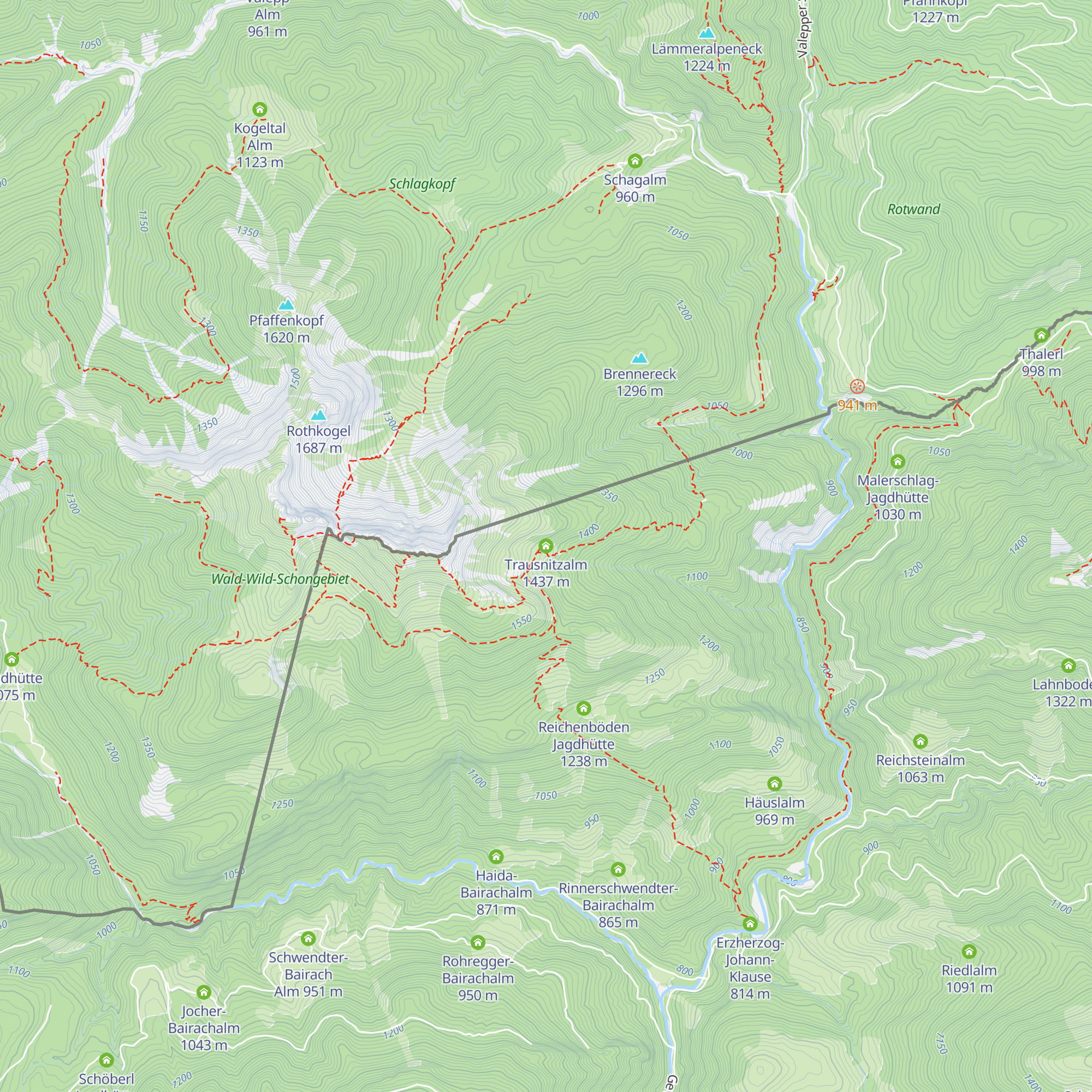Trausnitzalm map