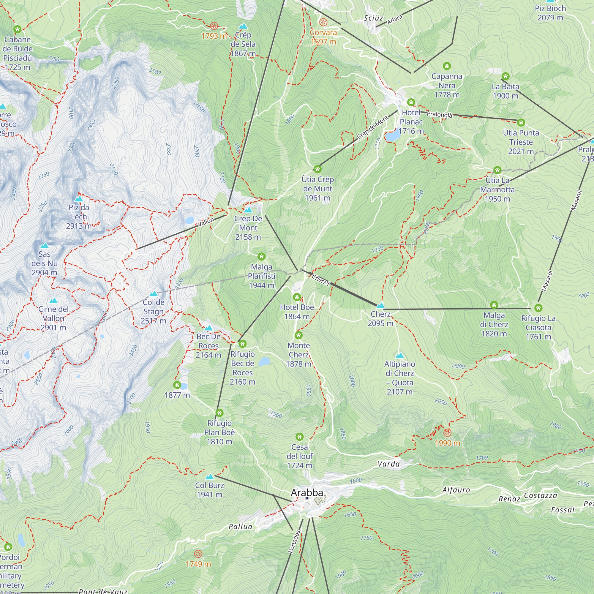Hotel Boe map