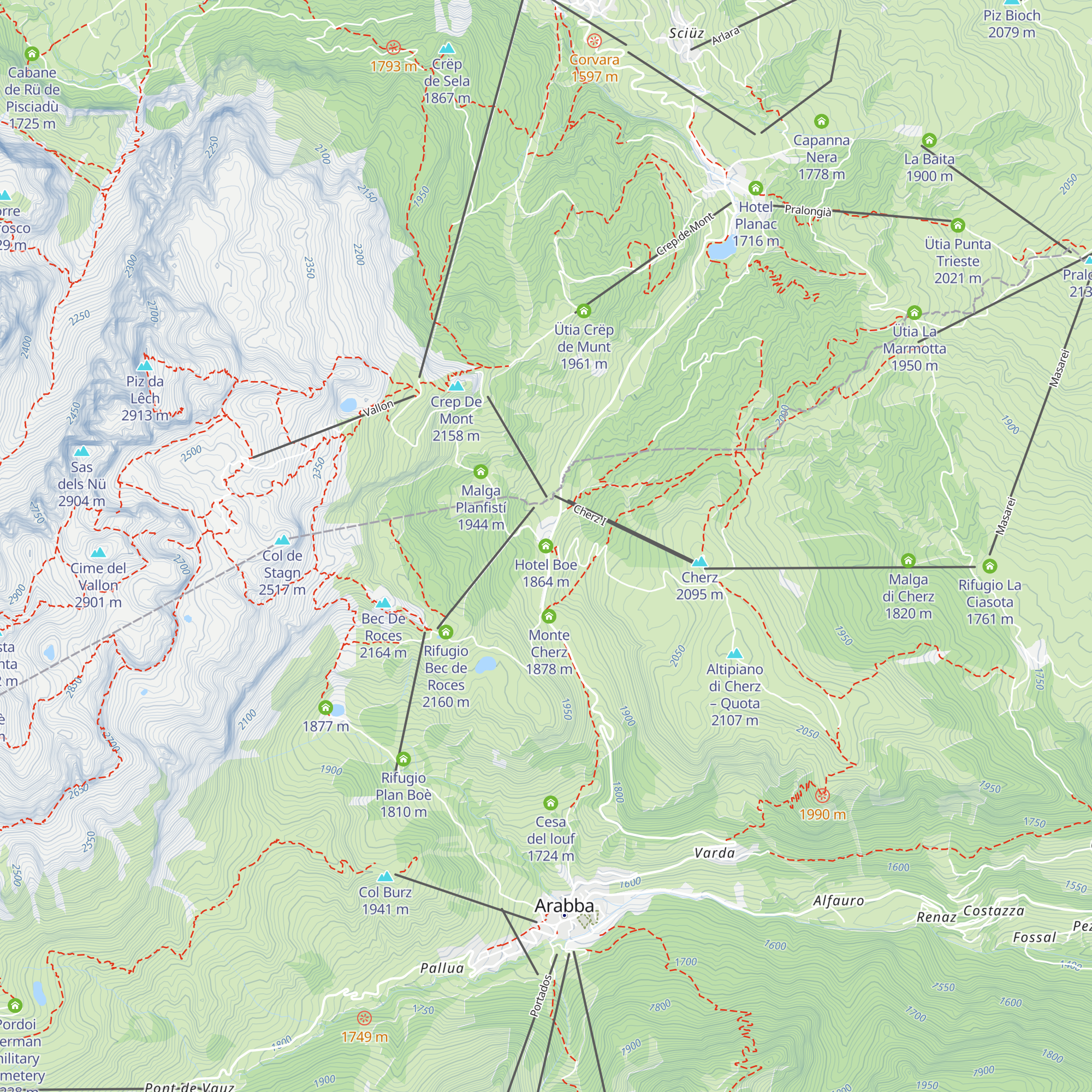 Hotel Boe map
