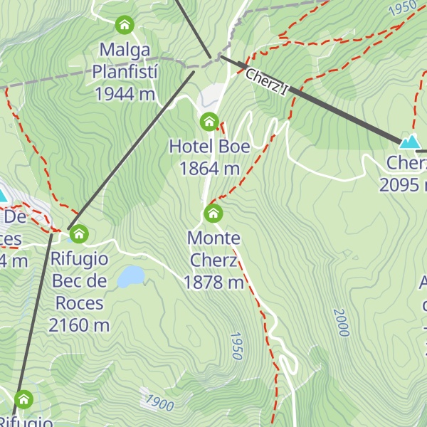 Map of Monte Cherz