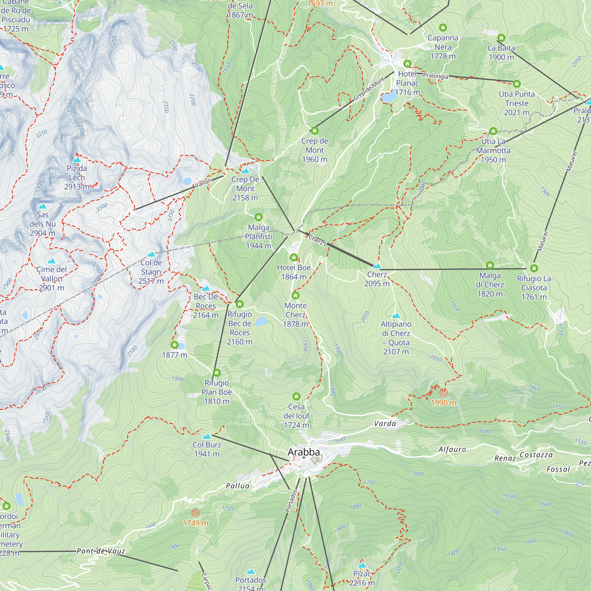 Monte Cherz map