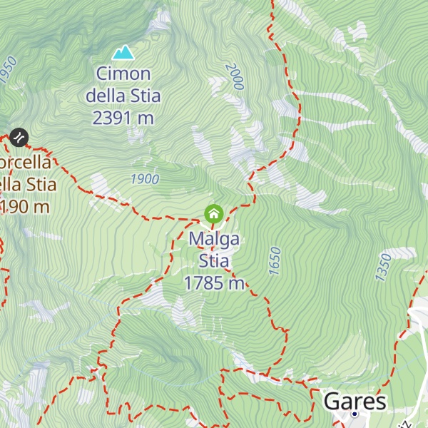 Map of Malga Stia