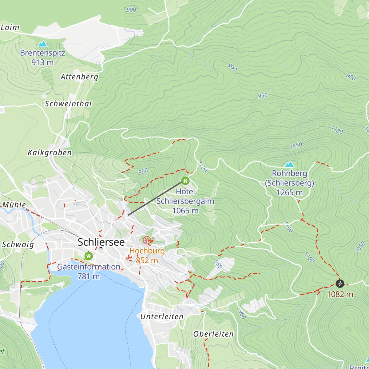 Schliersberg-Alm map