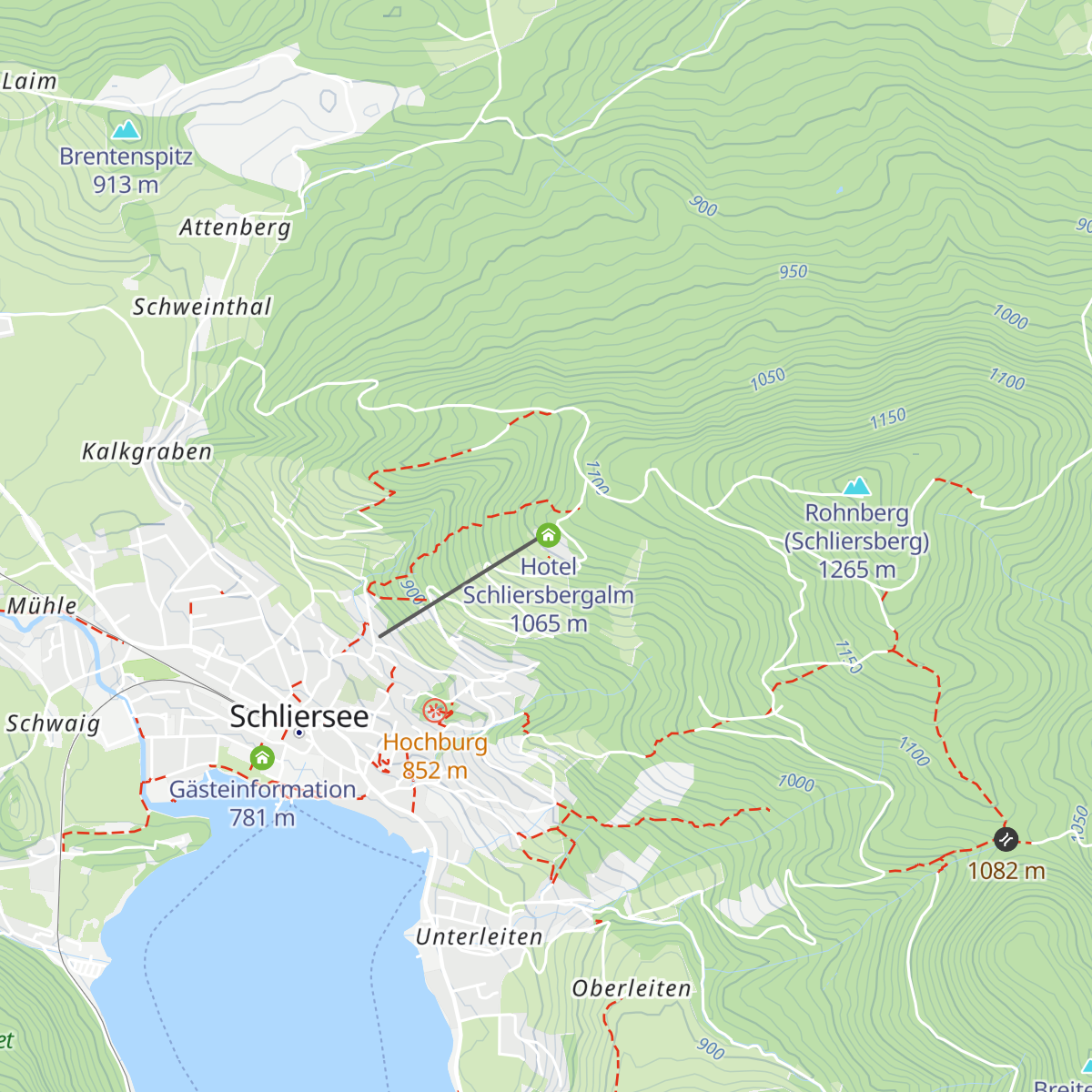 Schliersberg-Alm map