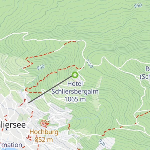 Map of Hotel Schliersbergalm