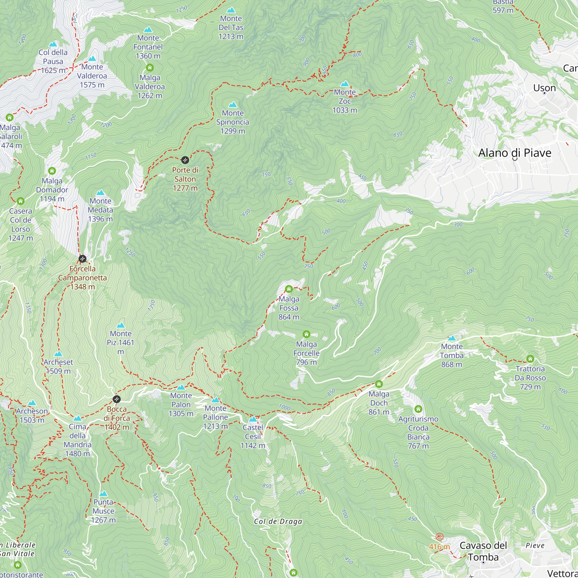Malga Fossa map