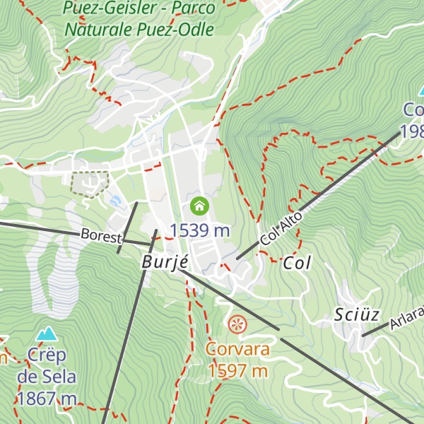 Map of Monti Pallidi