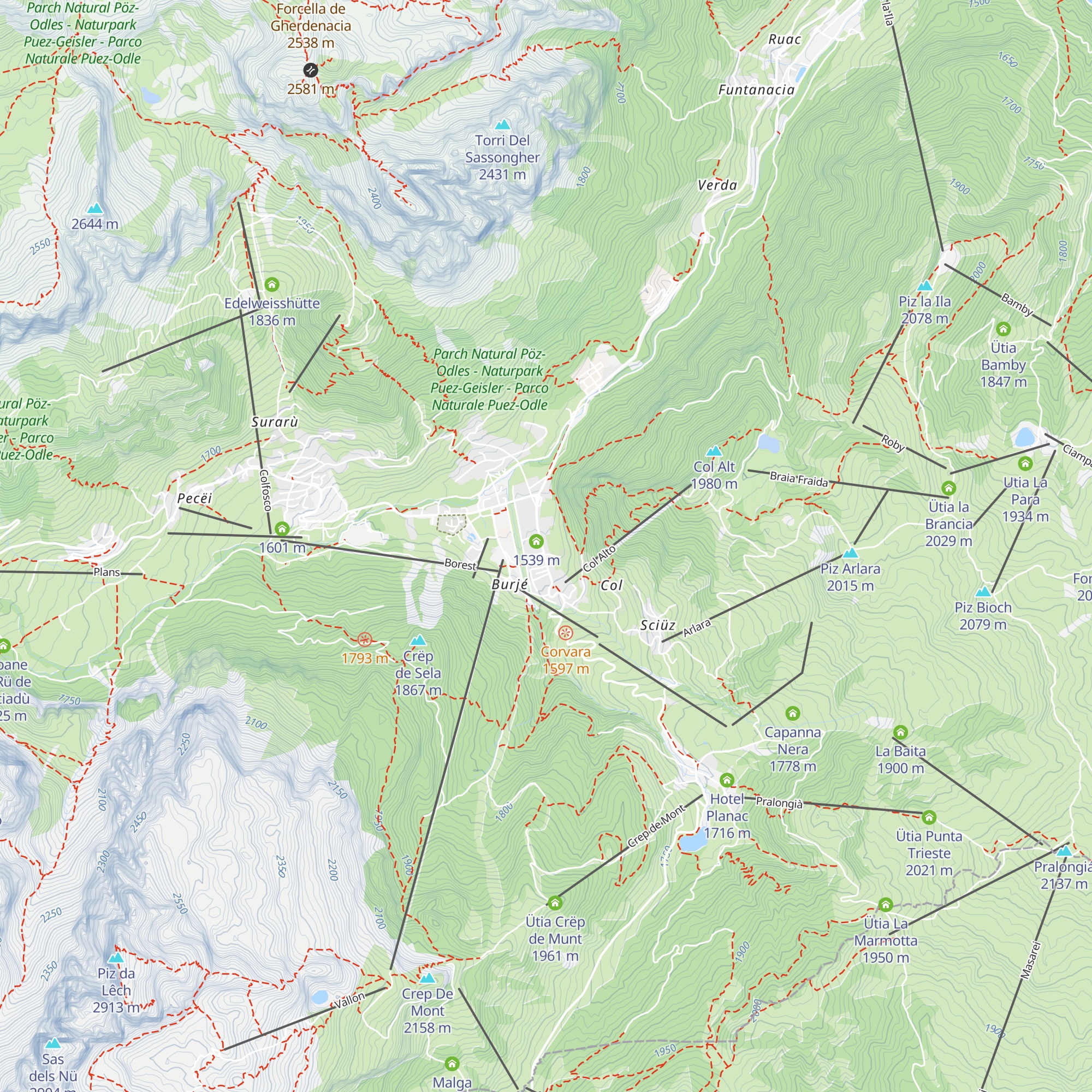 Monti Pallidi map