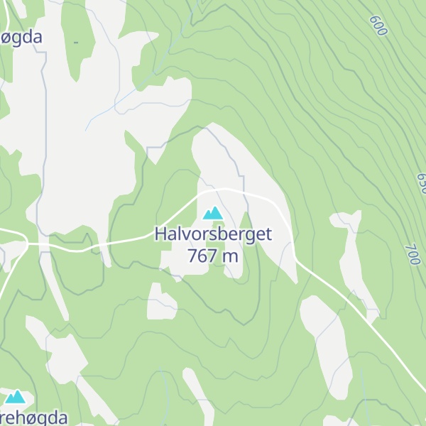 Map of Halvorsberget